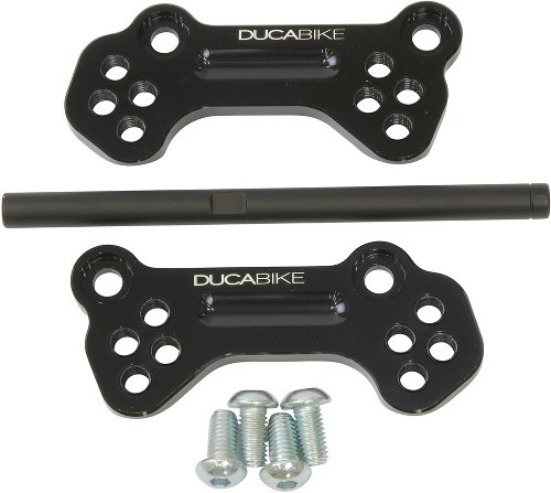 Ducabike Adapter für originale Fußrasten, schwarz - Ducati 848 / 1098 / 1198