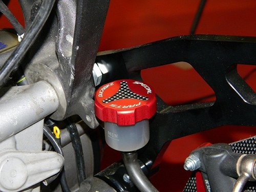 Ducabike Fluid reservoir cap, rear, red - Ducati
