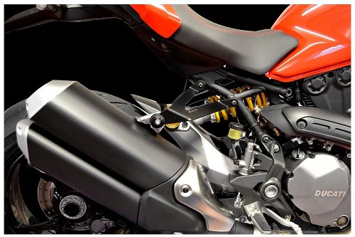 Ducabike Exhaust support, black - Ducati Monster 1200R, S