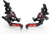 Ducabike Footrest system, black-red - Ducati 950 Hypermotard