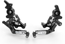 Ducabike Footrest system, black-silver - Ducati 950 Hypermotard
