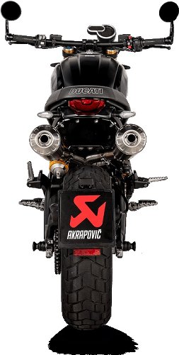 Akrapovic Silencer kit Slip-On Line titanium, Euro5 - Ducati 1100 Scrambler Dark, Sport, Tribute Pro