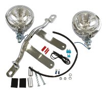 Hepco & Becker Twinlight kit, Chrome - Moto Guzzi California EV/Special/Jackal with windshield