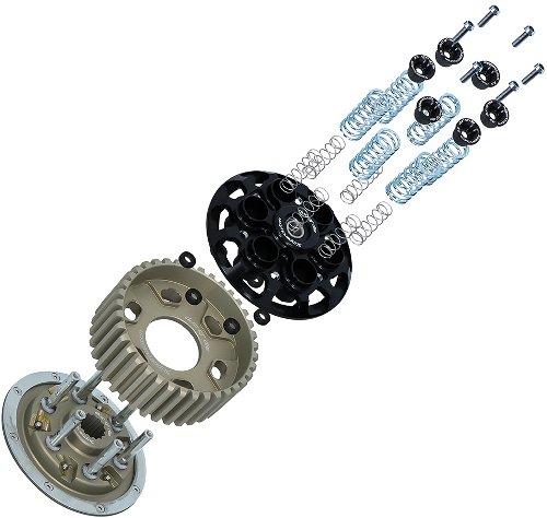 duc or die Antihopping clutch 6-springs adjustable, inclusive basket, pressure plate black - Ducati