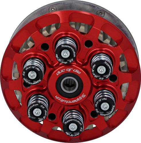 duc or die Antihopping clutch 6-springs adjustable, inclusive basket, pressure plate red - Ducati