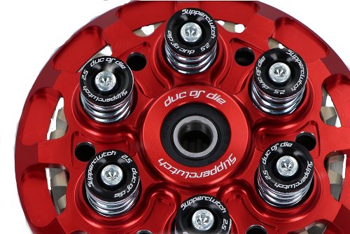 duc or die Antihopping Kupplung 6-Federn einstellbar, inklusive Korb, Druckplatte rot - Ducati