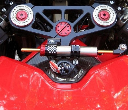 CNC Racing Steering head nut, red - Ducati