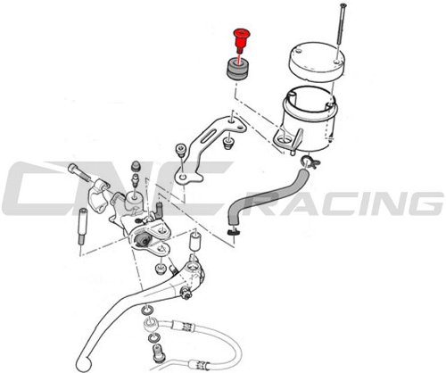 CNC Racing Schraubensatz, 1 stk., diverse Anwendungen, rot - Ducati, MV Agusta