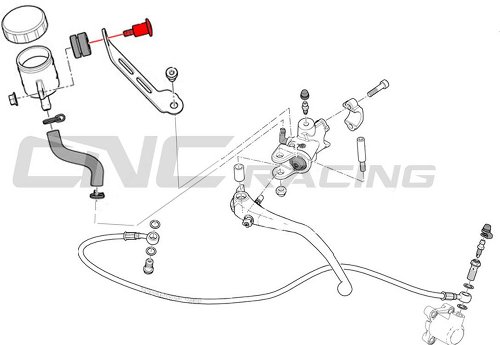 CNC Racing Schraubensatz, 1 stk., diverse Anwendungen, rot - Ducati, MV Agusta