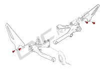 CNC Racing Screw set, M5x12, 4 pcs, various applications, red - Ducati, MV Agusta