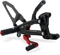 CNC Racing Adjustable rearsets, Carbon - Ducati Streetfighter V4 / S