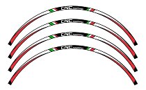 CNC Racing 17 inch wheel stripes kit, 4pcs, for 1 wheel, black background