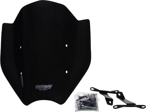 MRA fairing shield, Sport, black, with homologation - KTM Duke 125 / 390