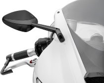 Rizoma Mirror VELOCE for front panels, black - universally usable