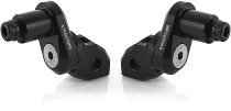 Rizoma Eccentrically adjustable footrest adapters (rider), black