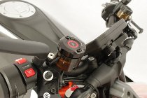 Gilles Brake fluid reservoir cover, front, black - Ducati Panigale, Streetfighter, Aprilia RSV4...