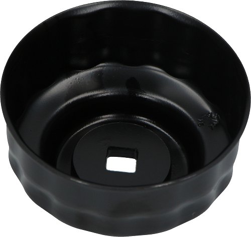 Ölfilterschlüssel, 15 Ecken, Ø74-76 mm, 2-stufig, 3/8 Zoll Ratsche, schwarz - SD-TEC, EMGO, UFI 2328