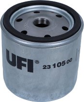 UFI oil filter `2310500`, 15 corners, Ø76mm, height 76mm, silver - Ducati Monster, SS, Multistrada,