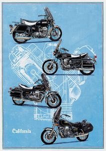 Holger Aue Poster, 70x48 cm - Moto Guzzi California