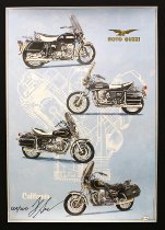 Holger Aue Poster, 70x48 cm signed - Moto Guzzi California