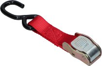 Locking tie downs 2 x 1,5m, red, with S-hooks (max. 1.500 lbs)