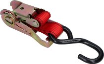 Ratchet tie downs 2 x 1.8m, red, with hooks up to 810kg (1,500 lbs)