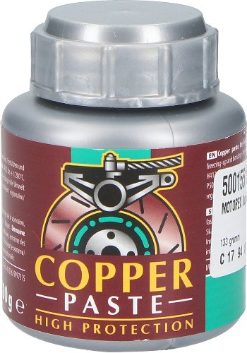 Motorex Copper paste, 100 gram Copper paste with a temperature range of -40 ° C to 1200 ° C. Prevent