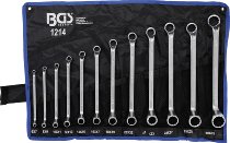 Double-ended ring spanner 6x7-27x32mm, 12 parts