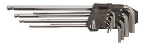ISK kit de llaves acodadas 1,5-10mm, extra largas, 9 piezas
