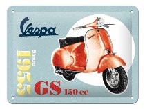 Vespa Tin plate sign `GS 150 since 1955`, 15x20 cm