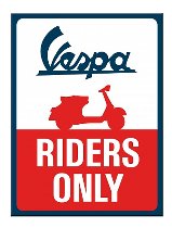 Vespa Magnet, riders only, 6x8 cm