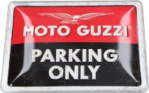 Moto Guzzi Tin plate sign ´parking only´, 15 x 20 cm