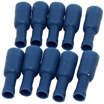 Round pin plug 5mm female, blue 10 pieces