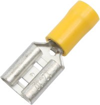 Plug contact female 9,5mm, yellow