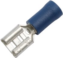Plug contact female 6,3mm, blue