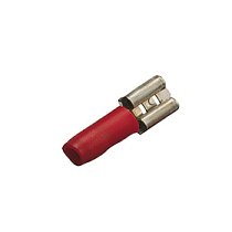 Plug contacto eléctrico hembra 4,7mm, rojo