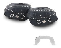 Hepco & Becker leather saddelbags Buffalo Custom for C-Bow carrier, Black