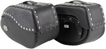 Hepco & Becker leather saddelbags Ivory for C-Bow carrier, Black