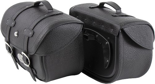 Hepco & Becker leather saddelbags Liberty Big for C-Bow carrier, Black