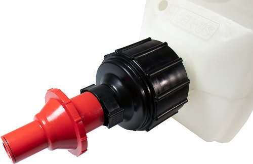 SD-TEC Gas can 10L white, with red quick release cap