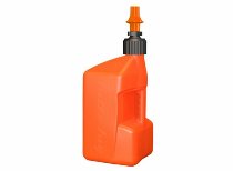 Tuff Jug gas can 20L orange, with orange quick release cap.