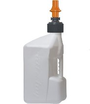 Tuff Jug gas can 20L white, with orange quick release cap
