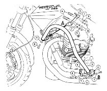 Hepco & Becker Motorschutzbügel, Chrom - Moto Guzzi Breva V 750 IE (2003->2013)