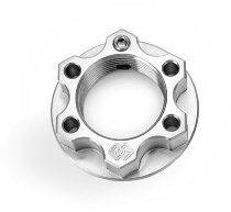 Gilles Wheel nut, rear, titanium, silver, M25x1,5 - Aprilia 1000, 1100 RSV, RSV4, Tuono, V4...
