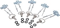 SD-Tec Quick fasteners set of 5, 14mm, silver, with rivet plate