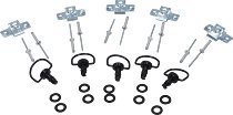 SD-Tec Quick fasteners set of 5, 14mm, black, with rivet plate