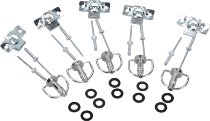 SD-Tec Quick release fasteners set of 5, 19mm, silver, with rivet plate