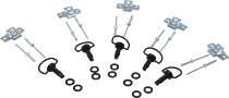 SD-Tec Quick release fasteners set of 5, 19mm, black, with rivet plate