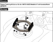 Hepco & Becker Tankring Lock-it universal 5 hole mounting for Moto Guzzi V7 Models with plastic tank