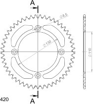 Supersprox Aluminium Chain wheel 420 - 49Z (black)